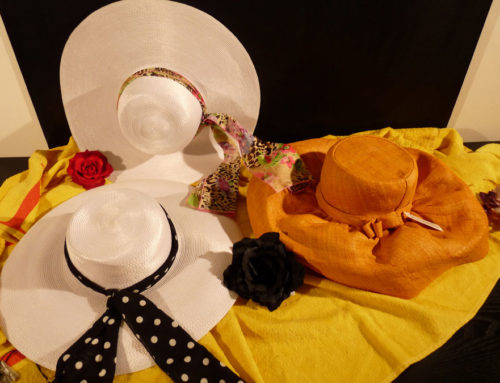 Straw and fabric hats